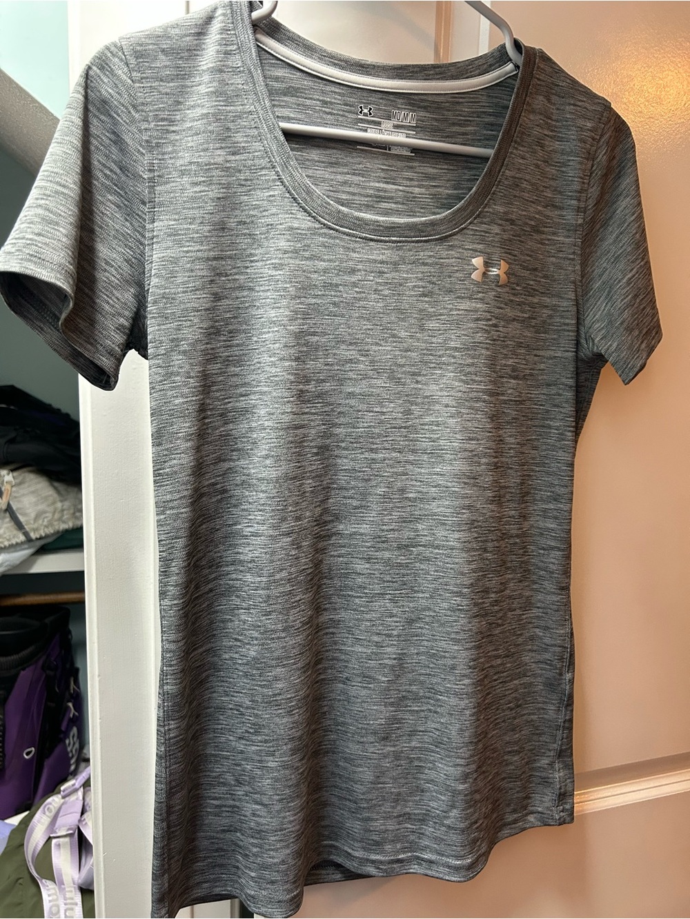 Under Armour Women’s Grey Heather Short Sleeve Performance Tee